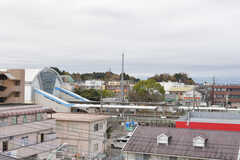 屋上からの景色2。JR成田線・酒々井駅が見えます。(2022-12-01,共用部,OTHER,4F)