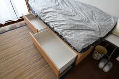 ベッドは引き出し付きです。（206号室）(2021-06-23,専有部,ROOM,2F)