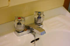 洗面台の水栓。(2023-02-13,共用部,WASHSTAND,1F)