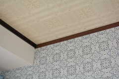 壁紙だけでなく、天井も繊細な模様が入っています。（102号室）(2020-03-03,専有部,ROOM,1F)