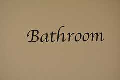 バスルームのサイン。(2015-10-22,共用部,BATH,1F)