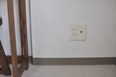 各部屋にTV端子とLANコネクタが設置されています。（309号室）(2013-10-21,専有部,ROOM,3F)
