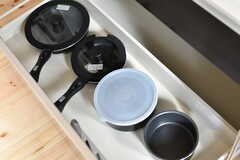 鍋類はシンク下の引き出しに収納されています。(2020-02-04,共用部,KITCHEN,4F)
