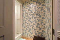 シャワールームの脱衣室の様子。(2022-09-29,共用部,BATH,2F)
