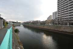 シェアハウス周辺の新川名橋の様子。(2016-02-24,共用部,ENVIRONMENT,2F)