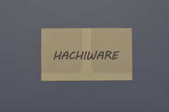 専有部のサイン。部屋の名前はHACHIWARE。（102号室）(2022-06-13,専有部,ROOM,1F)