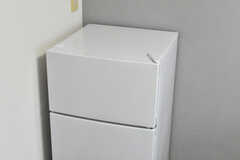 冷蔵庫の様子。2階専有部以外はオプションで設置可能とのこと。（205号室）(2021-03-11,専有部,ROOM,2F)