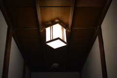 廊下の照明。雰囲気があります。(2021-11-08,共用部,OTHER,1F)
