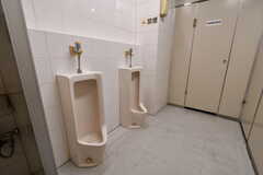 男性用立ち式トイレの様子。(2022-03-16,共用部,TOILET,4F)