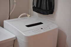 洗濯機の様子。(2023-08-09,共用部,LAUNDRY,1F)