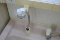 洗面台はシャワー水栓付き。(2014-04-24,共用部,OTHER,1F)
