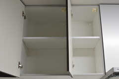 吊り棚には部屋ごとに私物を収納することができます。(2023-02-17,共用部,KITCHEN,1F)