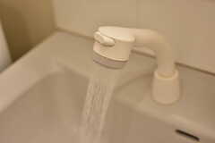 洗面台はシャワー水栓付きです。(2018-02-23,共用部,WASHSTAND,2F)