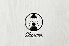 男性用シャワールームのサイン。(2021-05-26,共用部,BATH,3F)