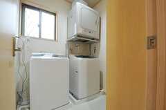 洗濯機と乾燥機の様子。(2013-02-15,共用部,LAUNDRY,1F)