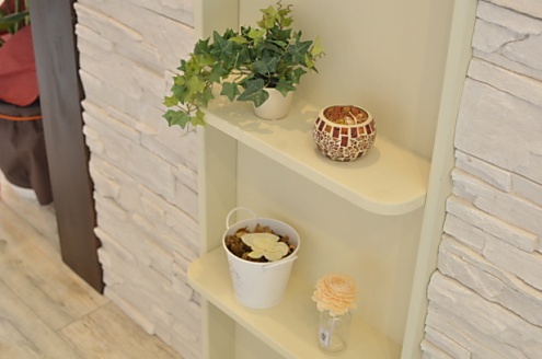 グリーンや小物が飾られています。(2014-03-03,共用部,LIVINGROOM,1F)
