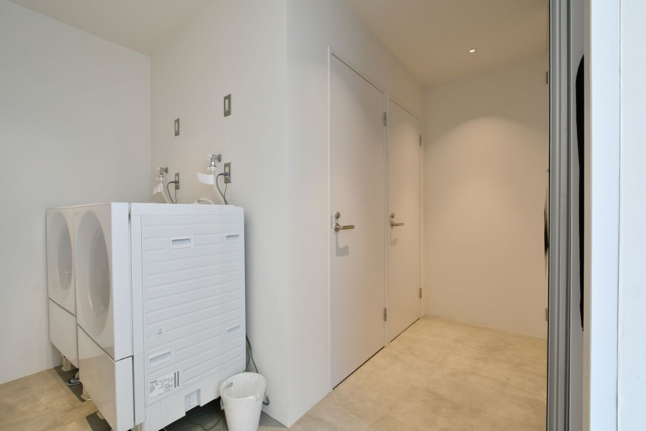 洗濯機の背面がトイレです。(2019-04-24,共用部,OTHER,1F)