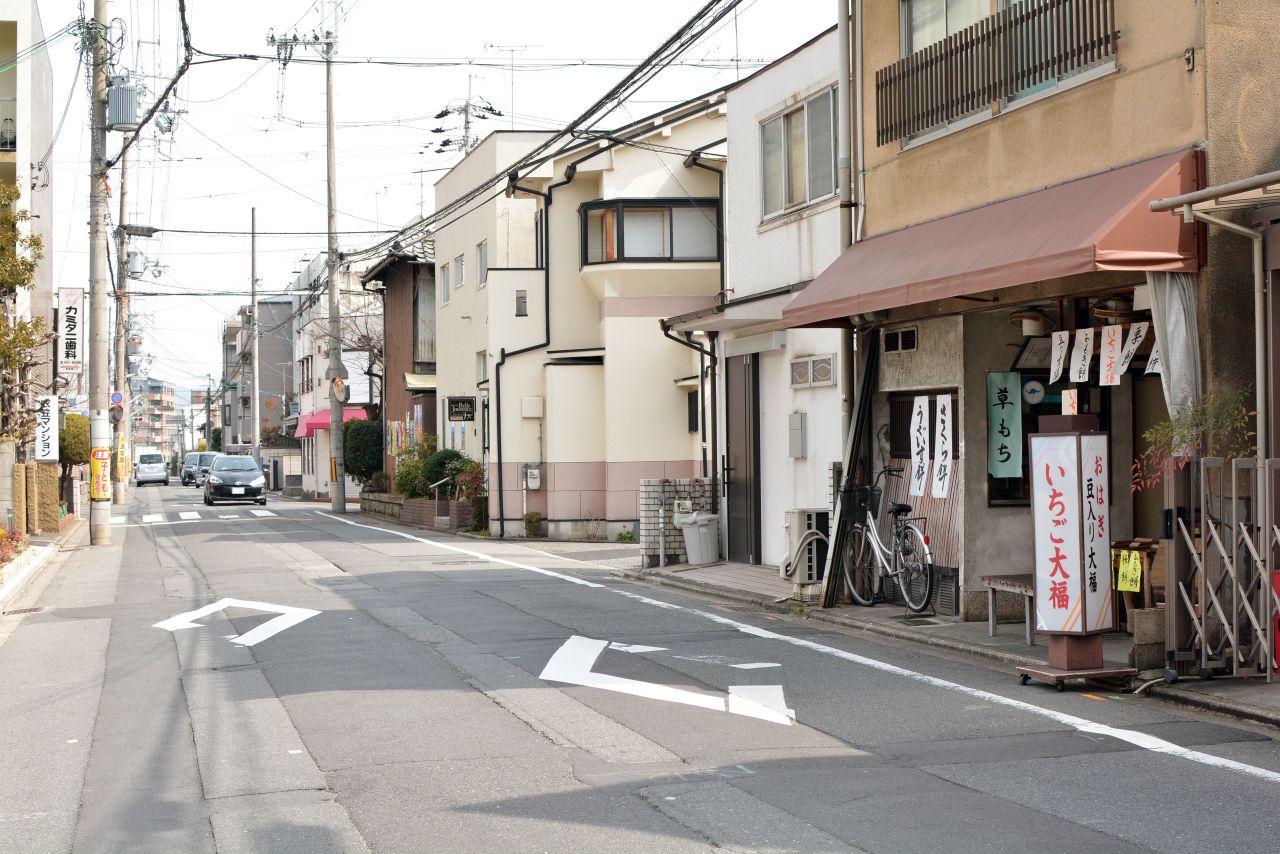 周辺はのんびりした住宅街。近くに金閣寺があります。(2022-03-10,共用部,ENVIRONMENT,1F)