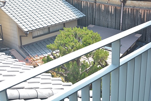 ベランダからは隣の庭がチラリ。（302号室）(2015-03-17,専有部,ROOM,3F)