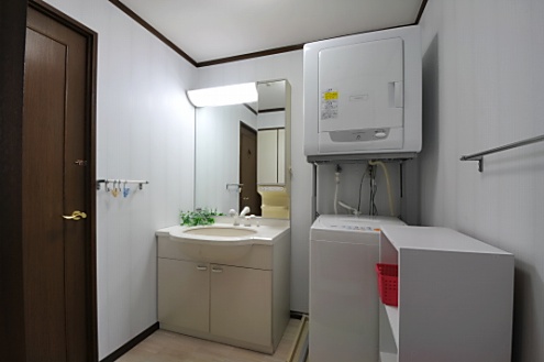 洗面台、洗濯機・乾燥機の様子。(2011-05-29,共用部,LAUNDRY,7F)