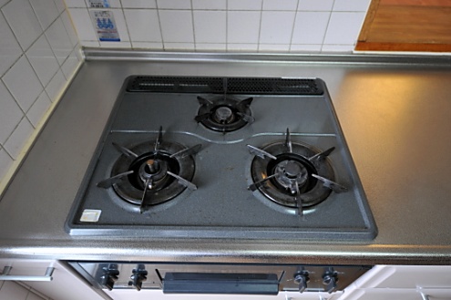ガスコンロの様子。(2011-05-29,共用部,KITCHEN,7F)