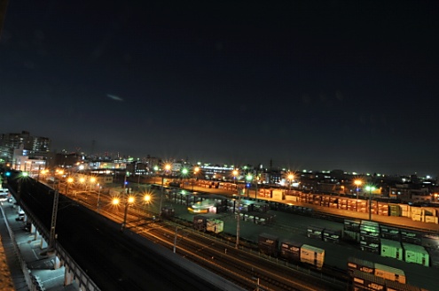 貨物駅がもつ独特の夜景です。(2013-01-31,共用部,OTHER,7F)