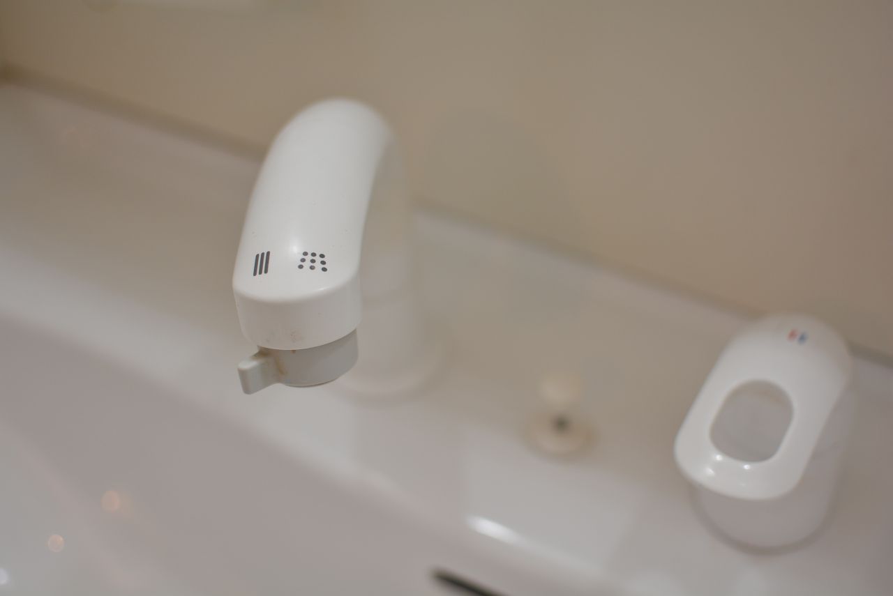 洗面台はシャワー水栓です。(2019-01-17,共用部,WASHSTAND,1F)