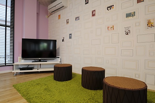 TVスペースの様子。(2013-04-30,共用部,LIVINGROOM,1F)