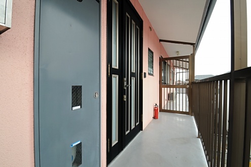 玄関ドアの様子。(2013-04-30,周辺環境,ENTRANCE,3F)