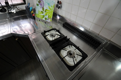 ガスコンロの様子。(2013-04-30,共用部,KITCHEN,3F)