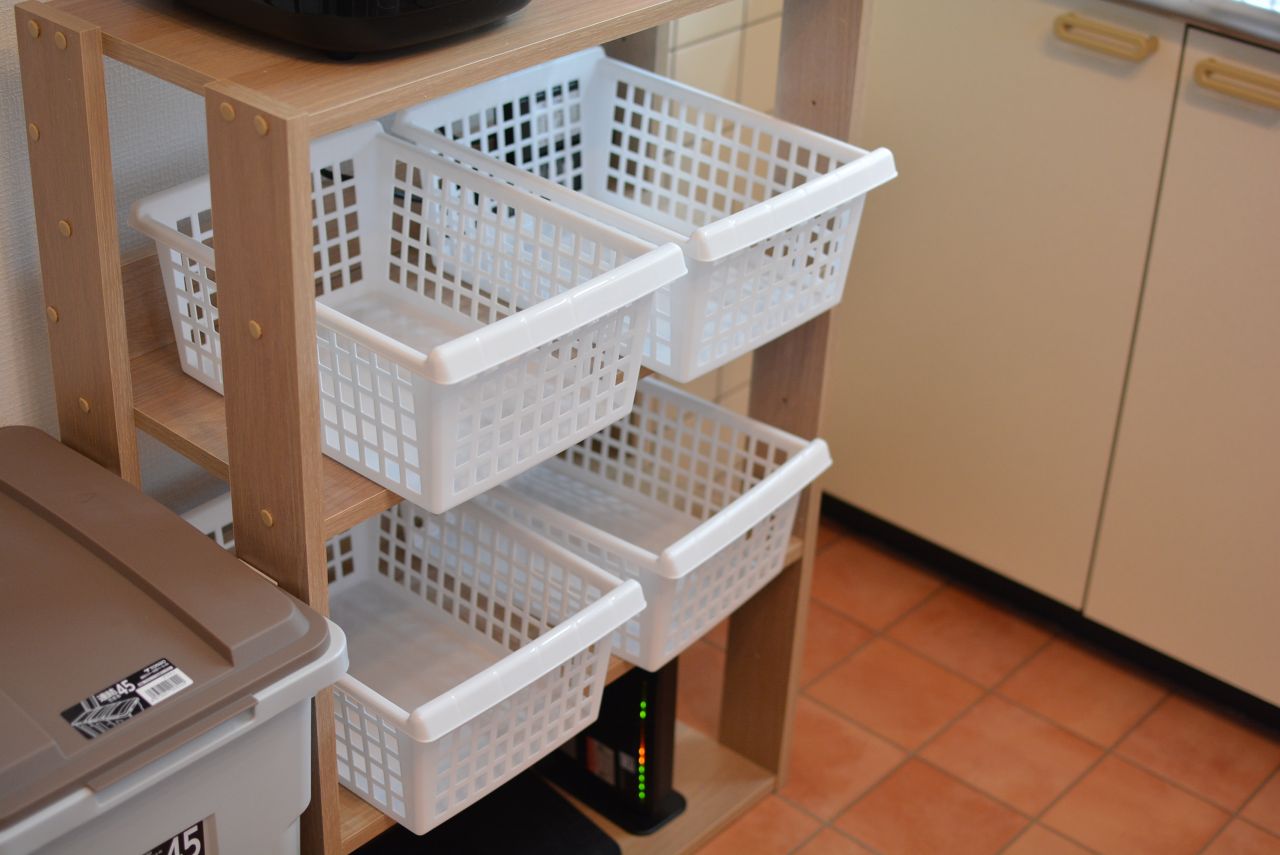 専有部ごとに使える収納かごの様子。(2020-03-10,共用部,KITCHEN,1F)