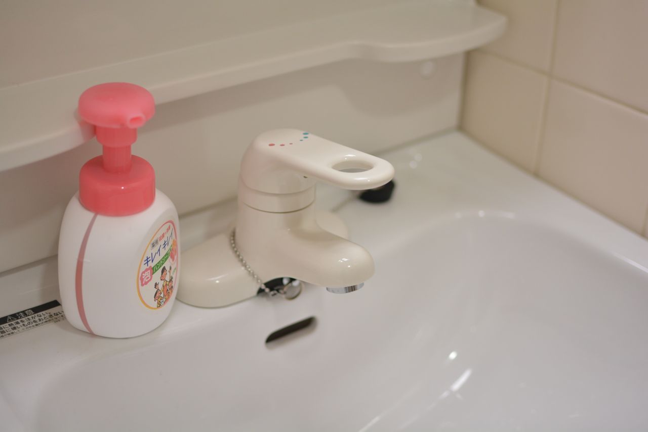 洗面台の水栓。(2020-03-10,共用部,WASHSTAND,1F)