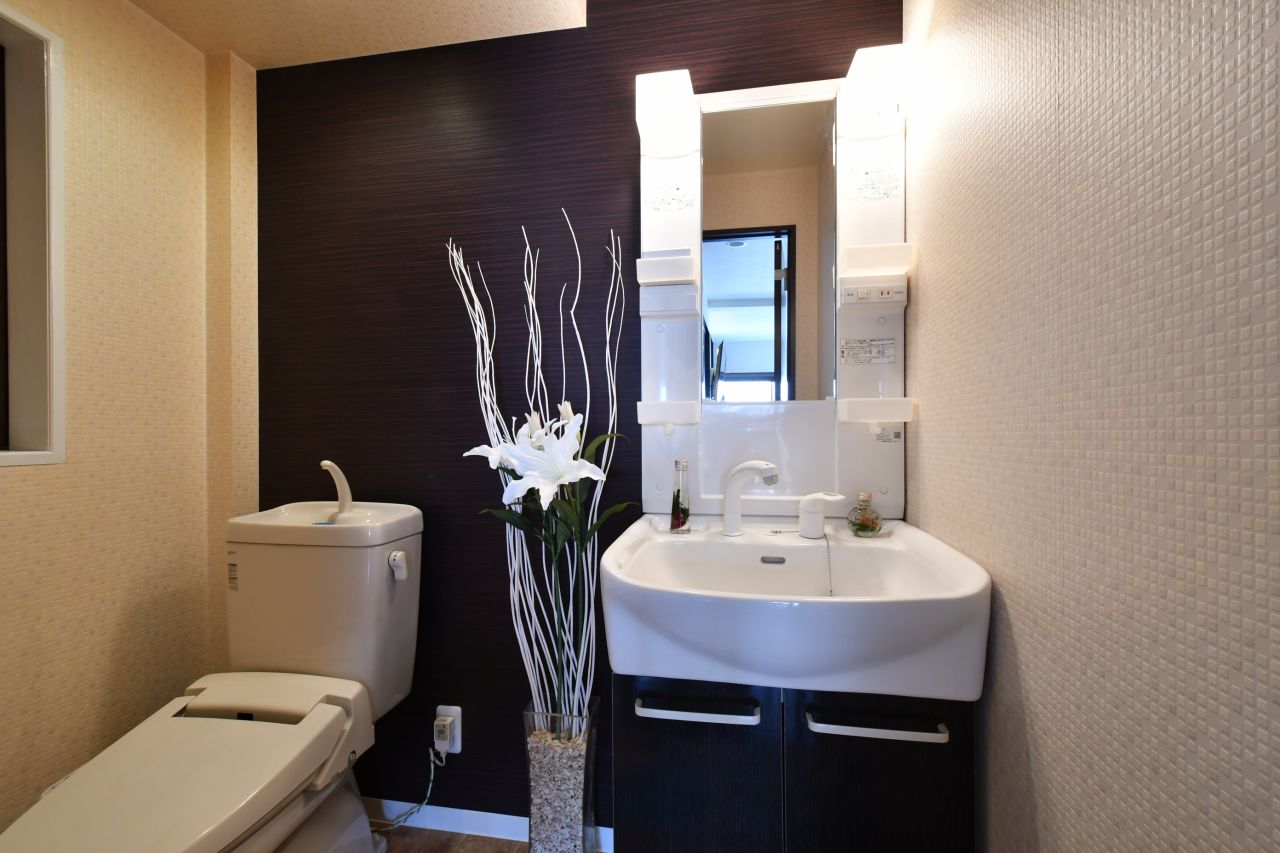 トイレ前に設置された洗面台の様子。(2021-06-23,共用部,WASHSTAND,2F)