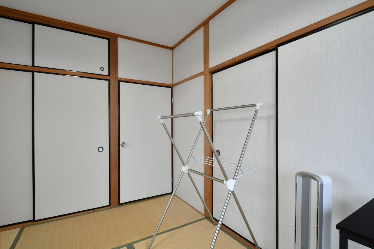 物干しスタンドの様子。（303号室）(2022-03-31,専有部,ROOM,3F)