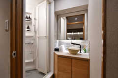 脱衣室に設置された洗面台の様子。(2020-07-07,共用部,WASHSTAND,3F)