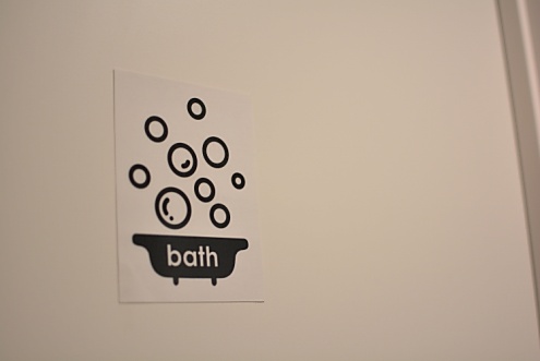 バスルームのサイン。(2016-02-15,共用部,BATH,1F)