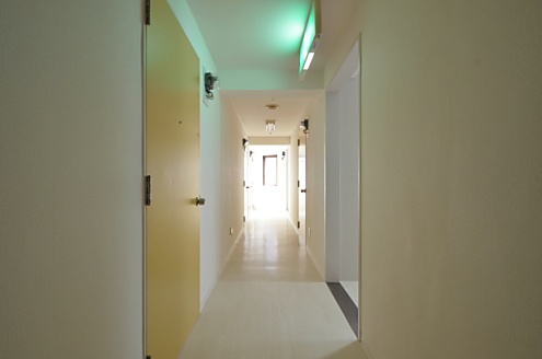 廊下の様子。突き当たり右手にトイレがあります。(2016-02-15,共用部,OTHER,2F)