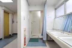 洗面台脇にシャワールームがあります。(2012-05-15,共用部,OTHER,4F)
