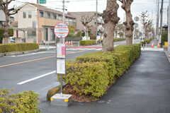 最寄りのバス停の様子。(2023-03-28,共用部,ENVIRONMENT,1F)
