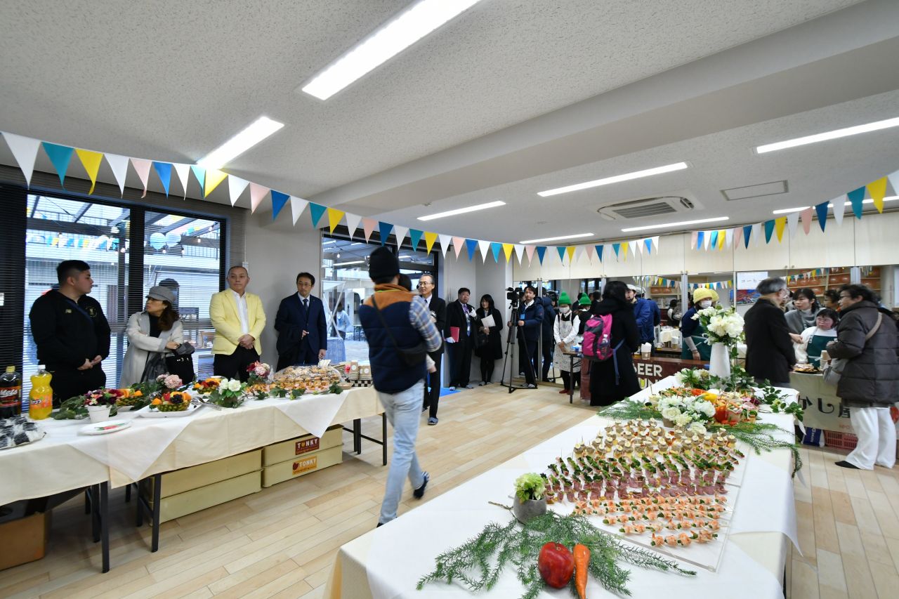 内覧イベント時の多目的スペースの様子。ピアノが設置されています。(2020-02-02,共用部,PARTY,1F)