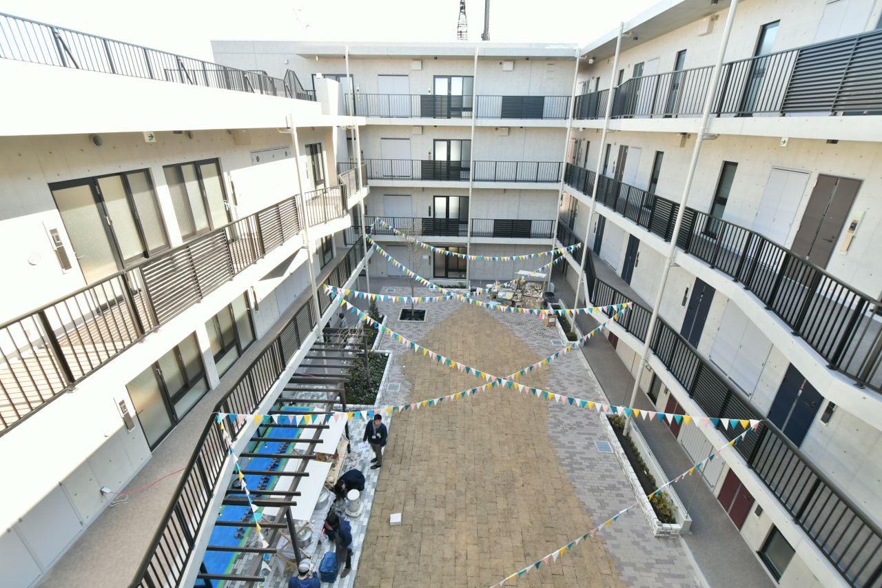 4Fから見下ろす中庭の様子。(2020-02-02,共用部,OTHER,4F)