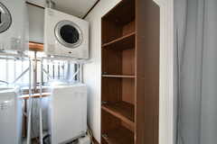 収納棚には洗剤などを置いておけます。(2023-03-08,共用部,OTHER,1F)