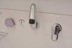 洗面台はシャワー水栓です。(2023-03-08,共用部,WASHSTAND,1F)