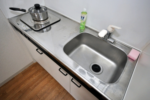 シンクとIHコンロの様子。（102号室）(2010-05-19,共用部,KITCHEN,1F)