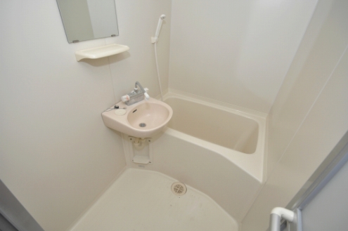 バスルームと洗面台の様子。（102号室）(2010-05-19,共用部,BATH,1F)