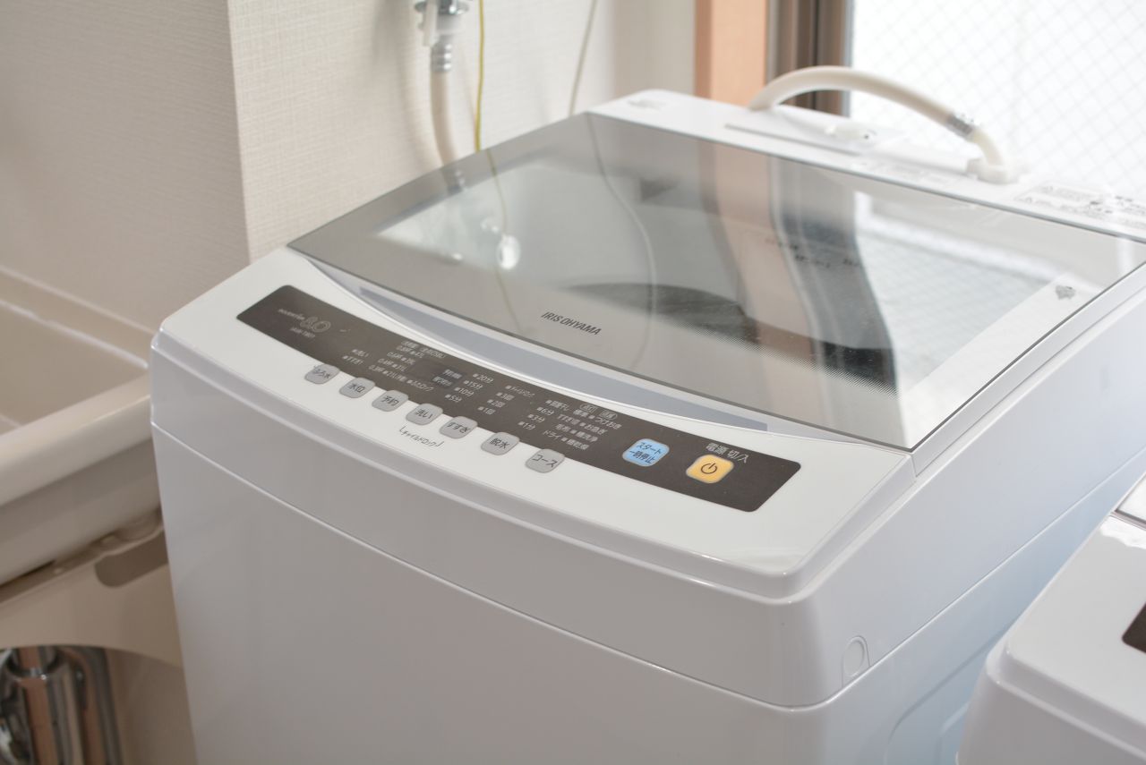 洗濯機の様子。(2021-03-04,共用部,LAUNDRY,2F)