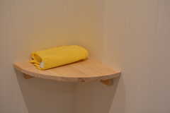 脱衣室にはタオルや小物類を置いておける棚が設置されています。(2020-10-07,共用部,BATH,1F)