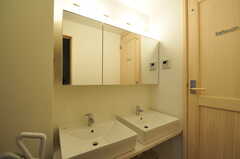 廊下に設置された洗面台の様子。(2012-01-10,共用部,OTHER,3F)