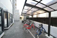 自転車置場の様子。(2022-03-09,共用部,GARAGE,1F)