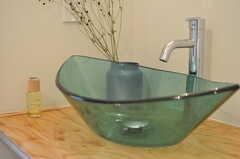 洗面台の受け皿は、半透明のタイプ。(2012-09-18,共用部,OTHER,5F)